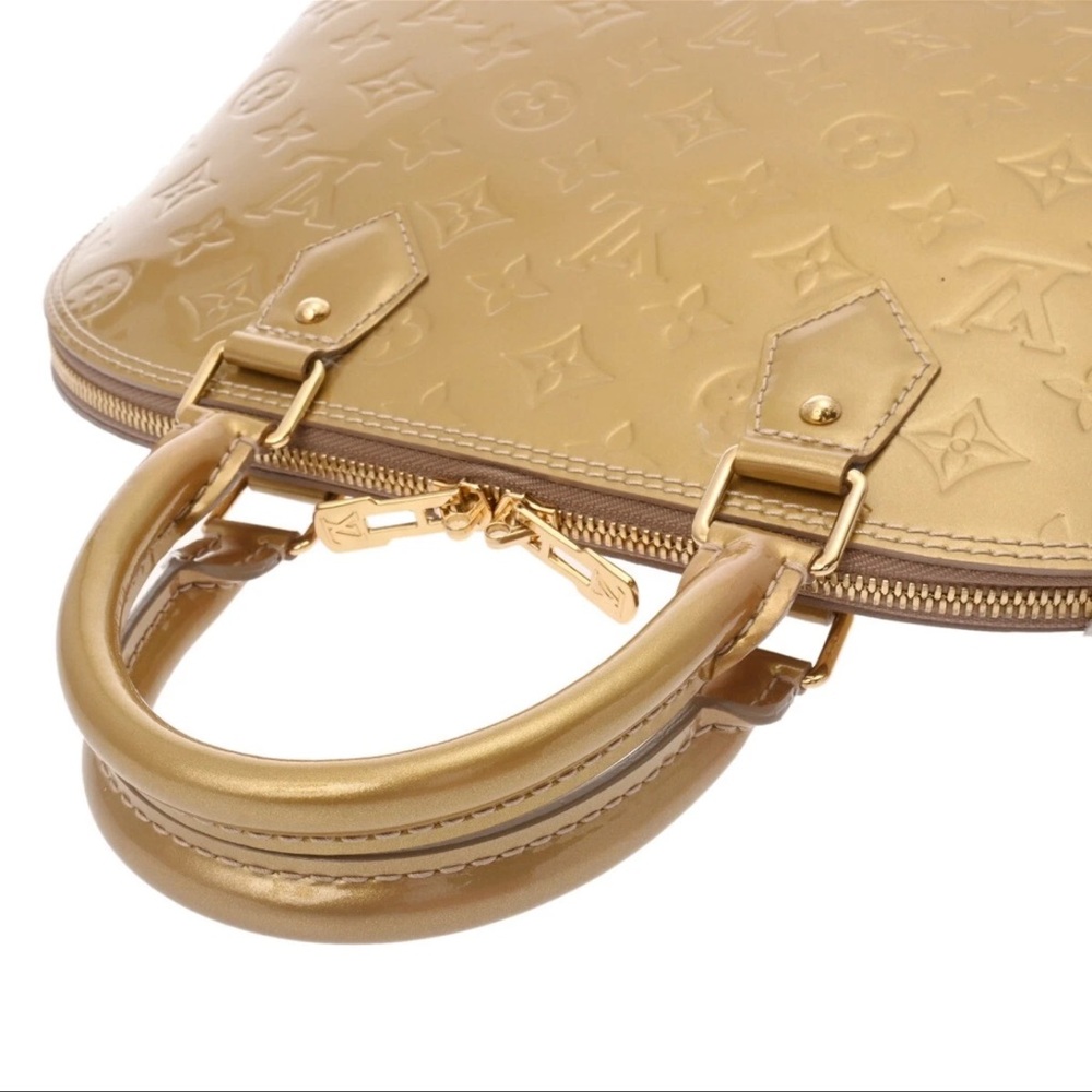 Louis Vuitton Glossy Gold Monogram Satchel PREOWNED. - Picture 3 of 10